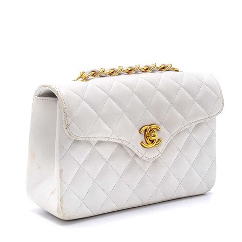 chanel white leather crossbody purse|chanel crossbody bag price.